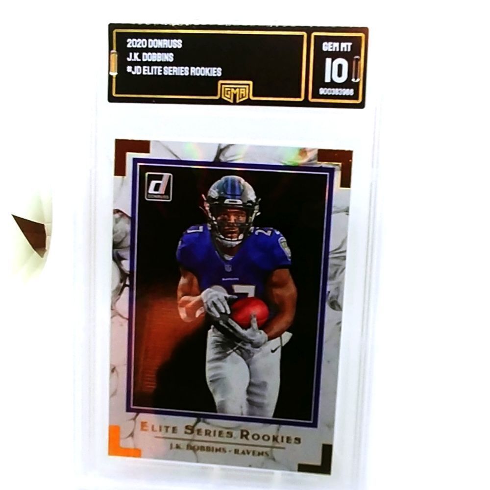 2020 DONRUSS J.K. DOBBINS # JD ELITE GMA 10
